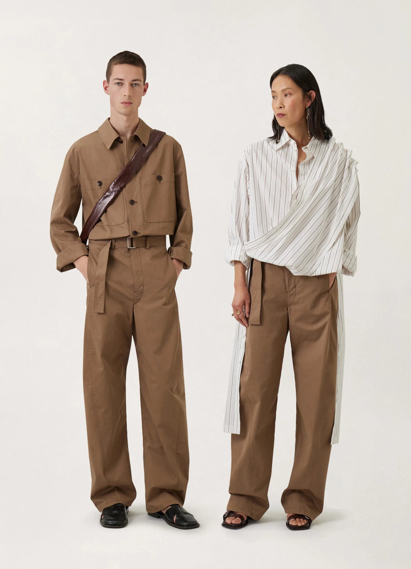 LIGHT BELTED TWISTED PANTS
COTTON TWILL 4