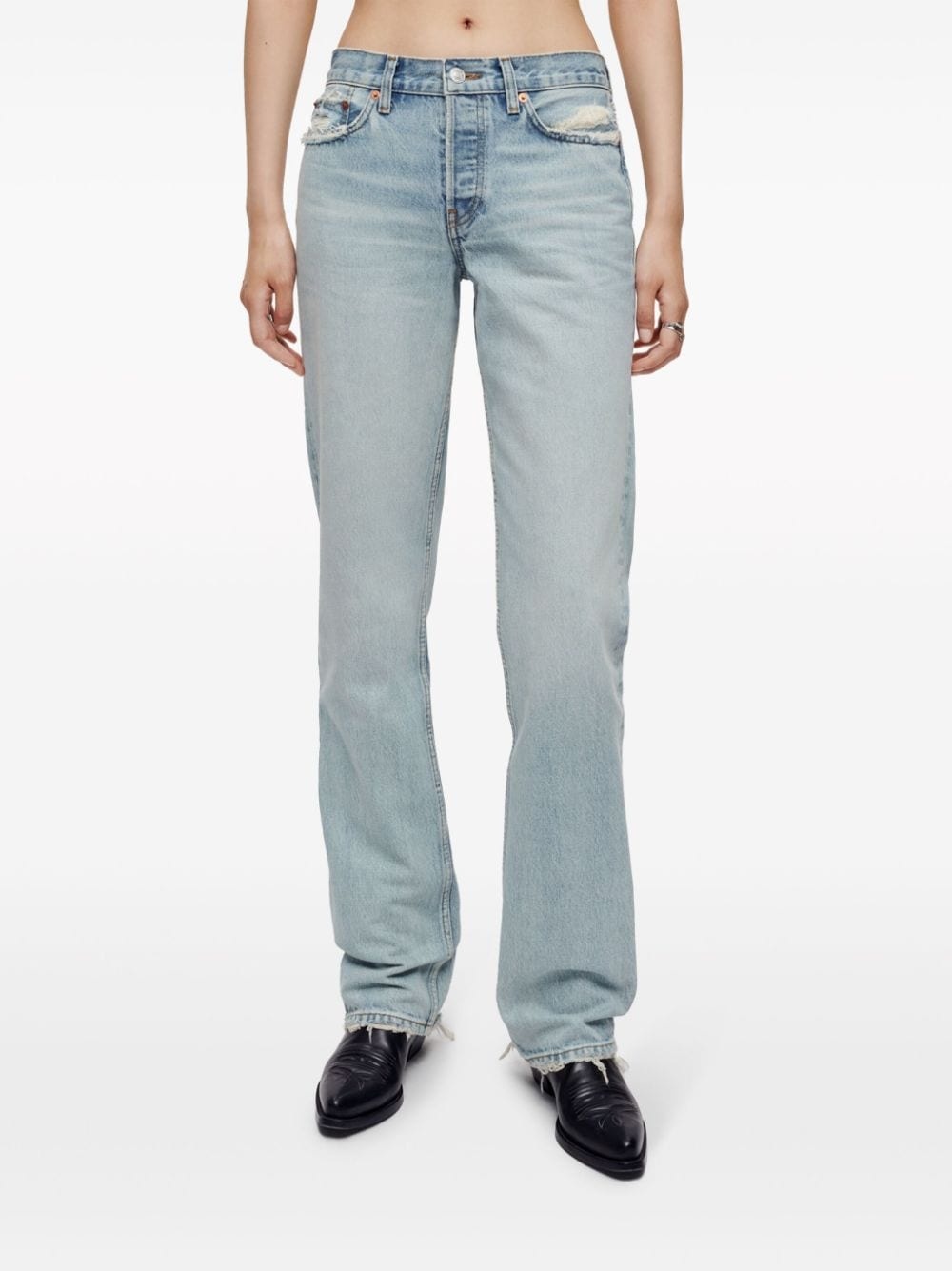 Easy straight-leg cotton jeans - 3
