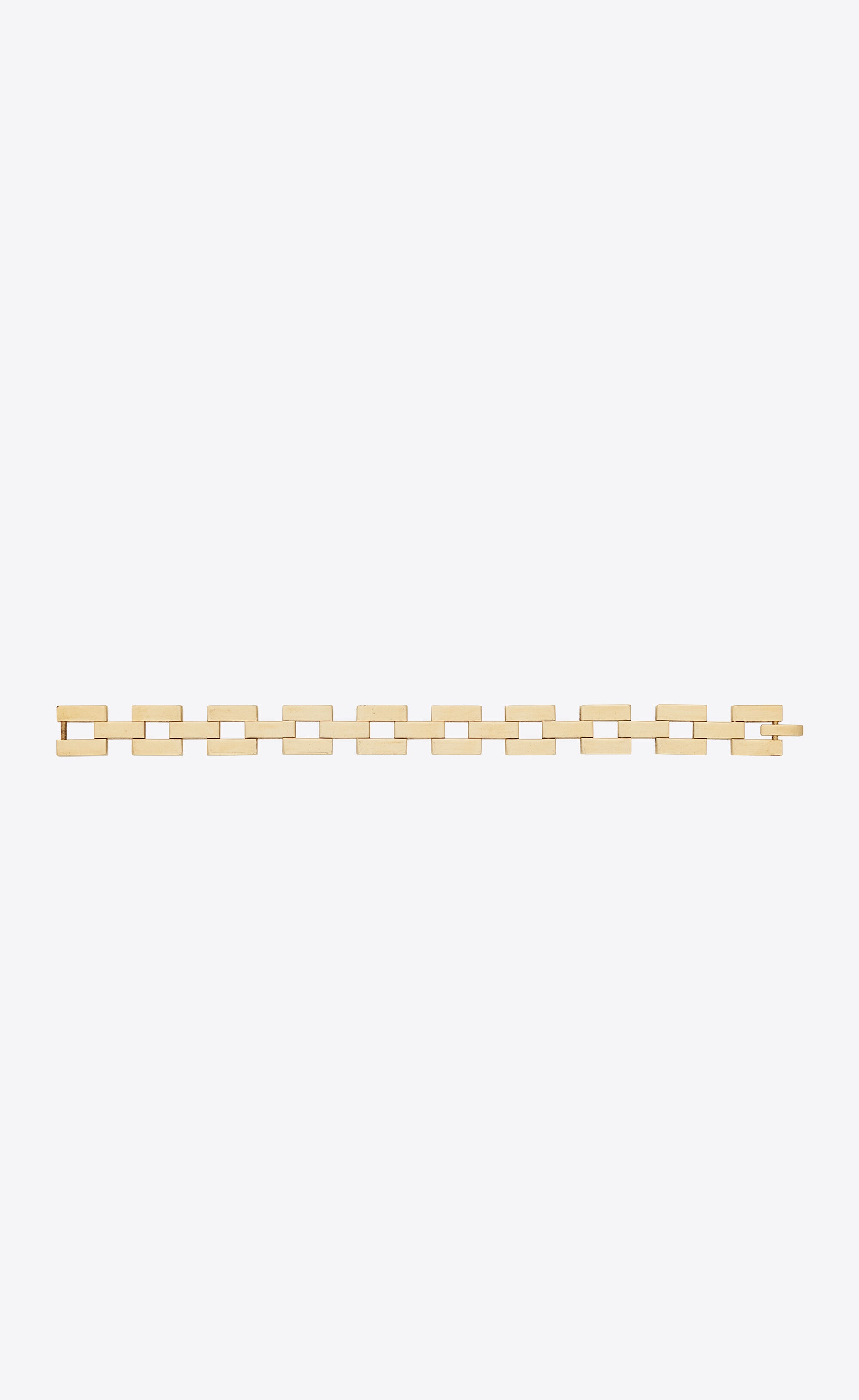 rectangular link vintage chain bracelet in metal - 5