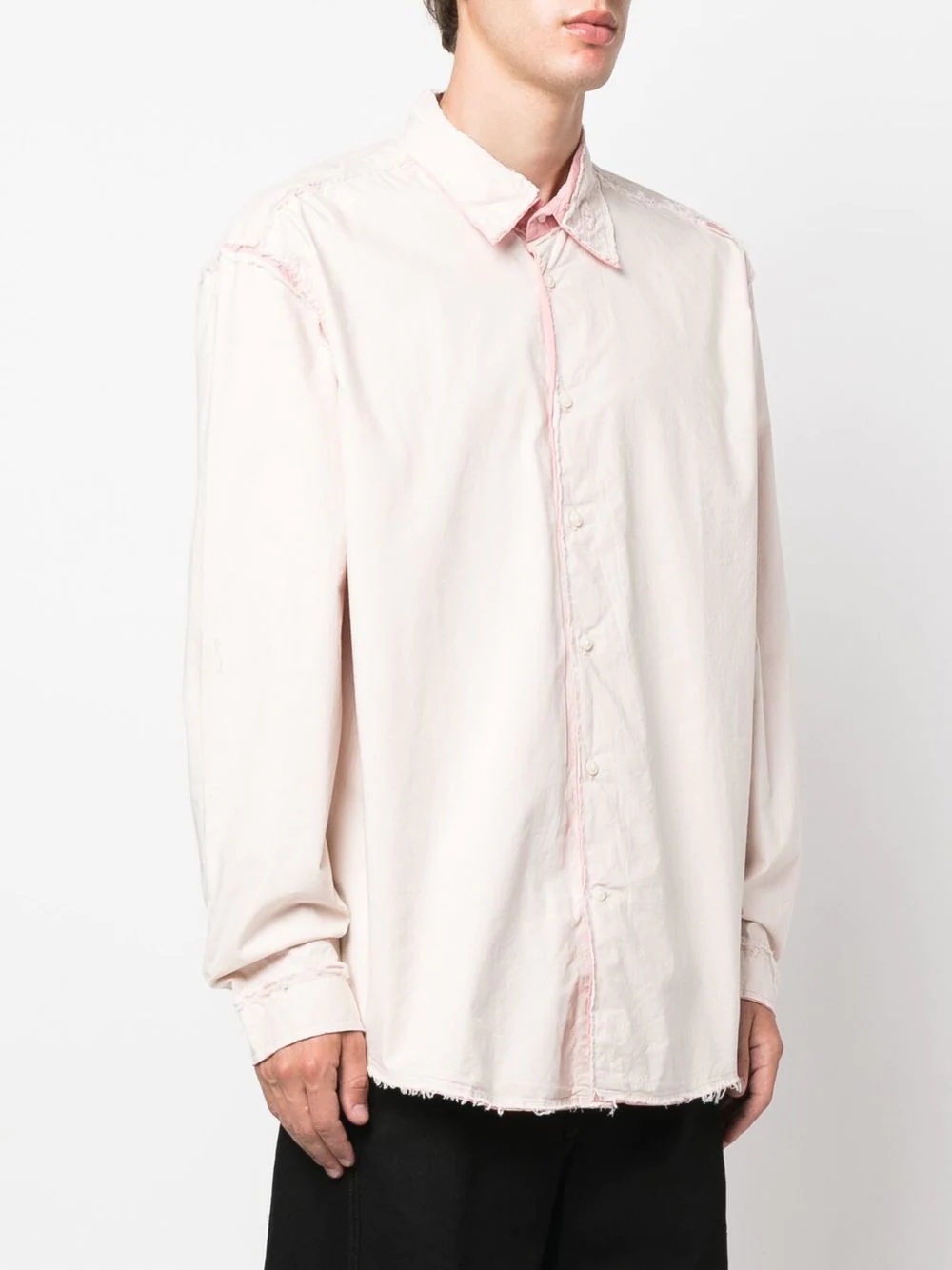 distressed long-sleeve shirt - 3