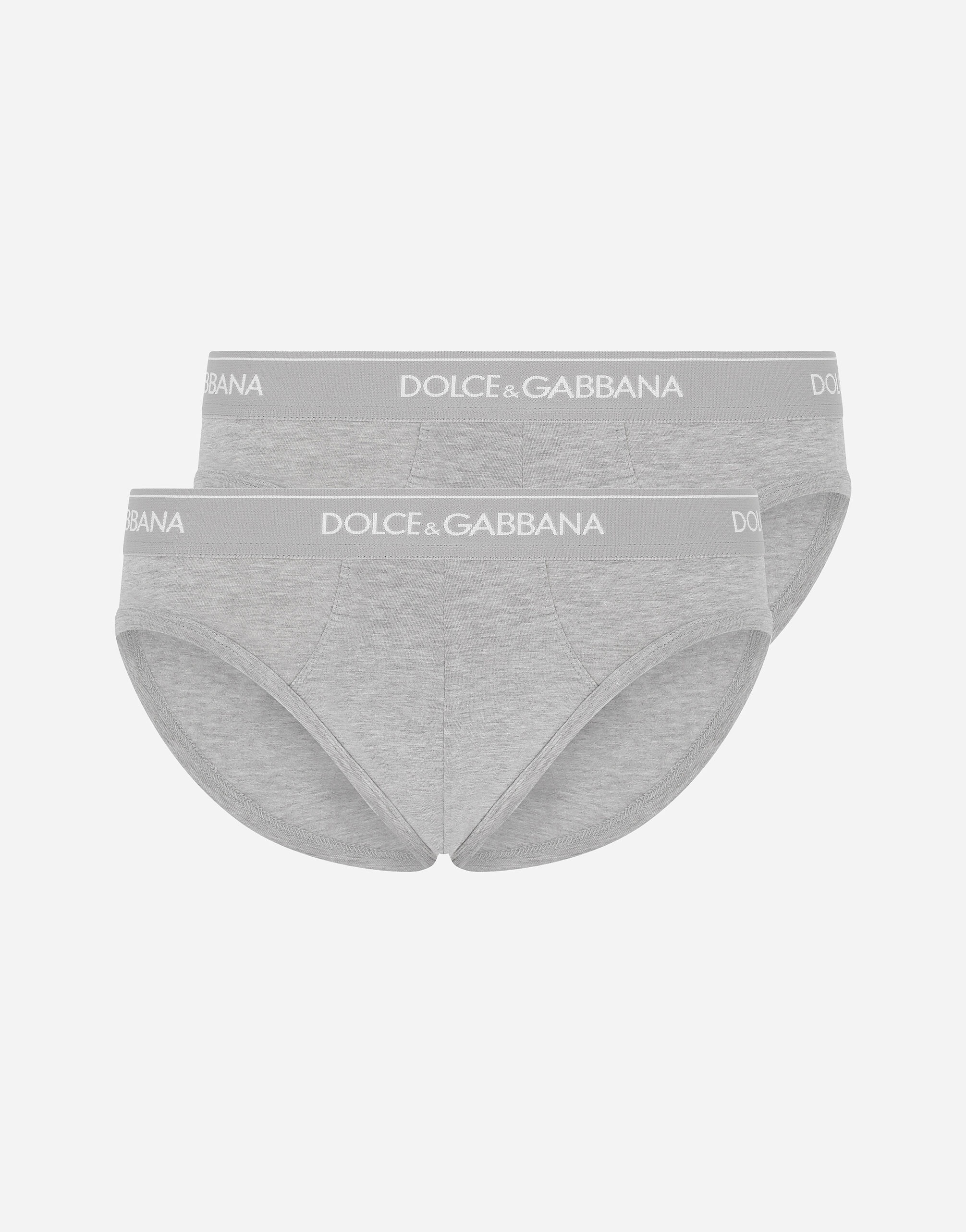 Stretch cotton mid-rise briefs two pack - 1