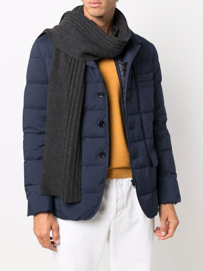 FALKE ribbed-knit cashmere scarf outlook