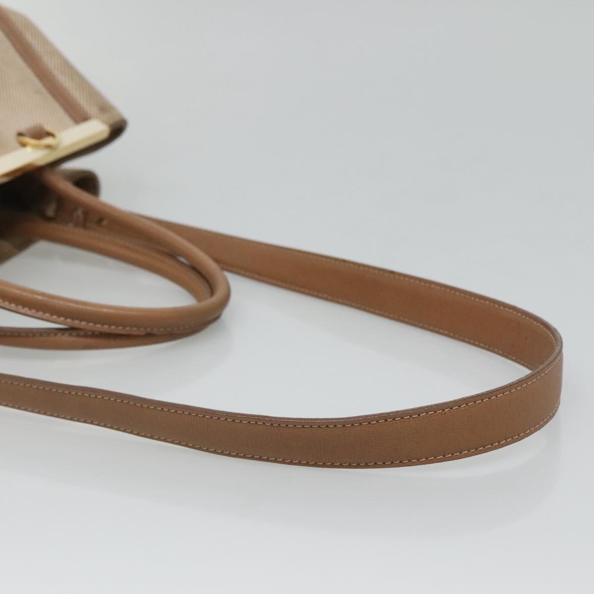 FENDI To Joule Hand Bag Canvas Gold Beige - 9