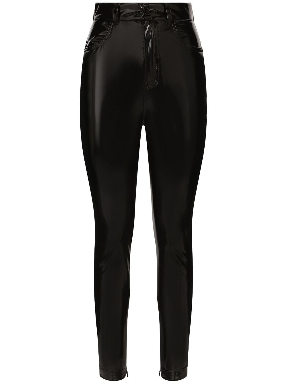 high-waisted skinny trousers - 1