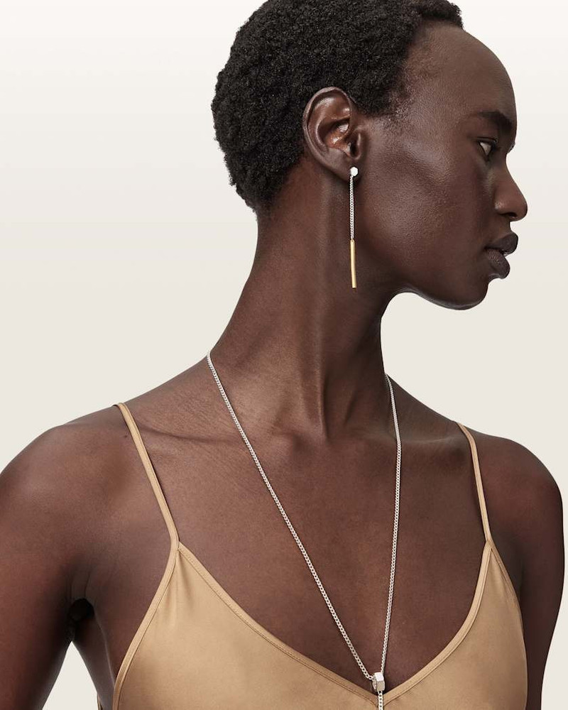 ALLSAINTS MAEVE LINEAR POST BACK EARRINGS outlook