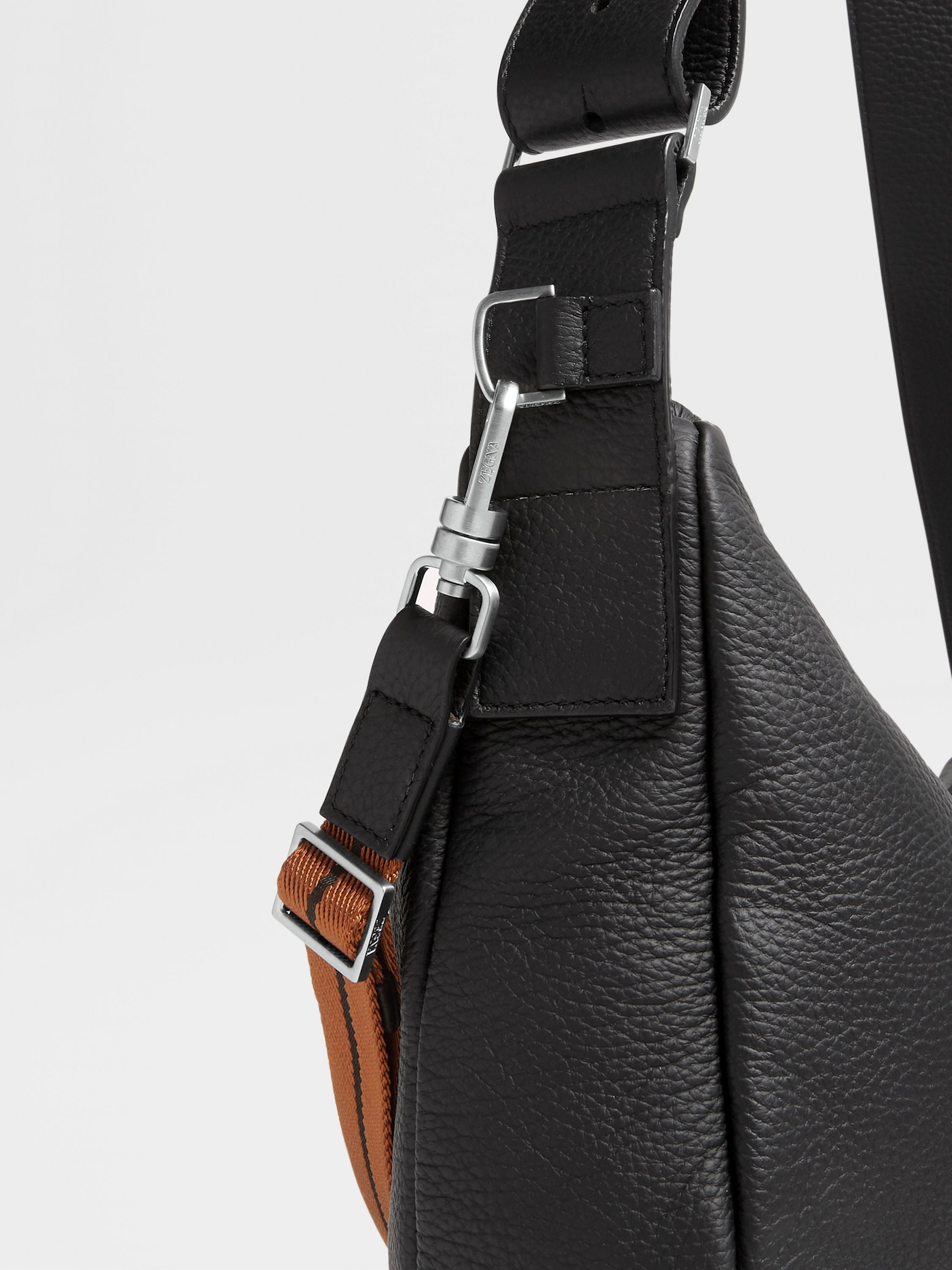 BLACK DEERSKIN HOBO PANORAMA MINI BAG - 4