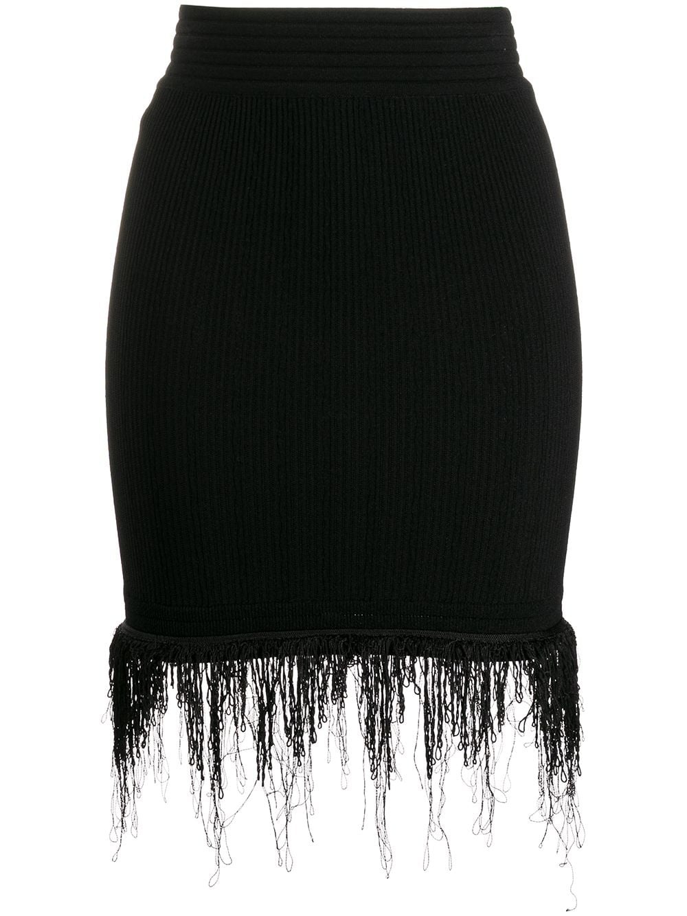 knitted fringed skirt - 1