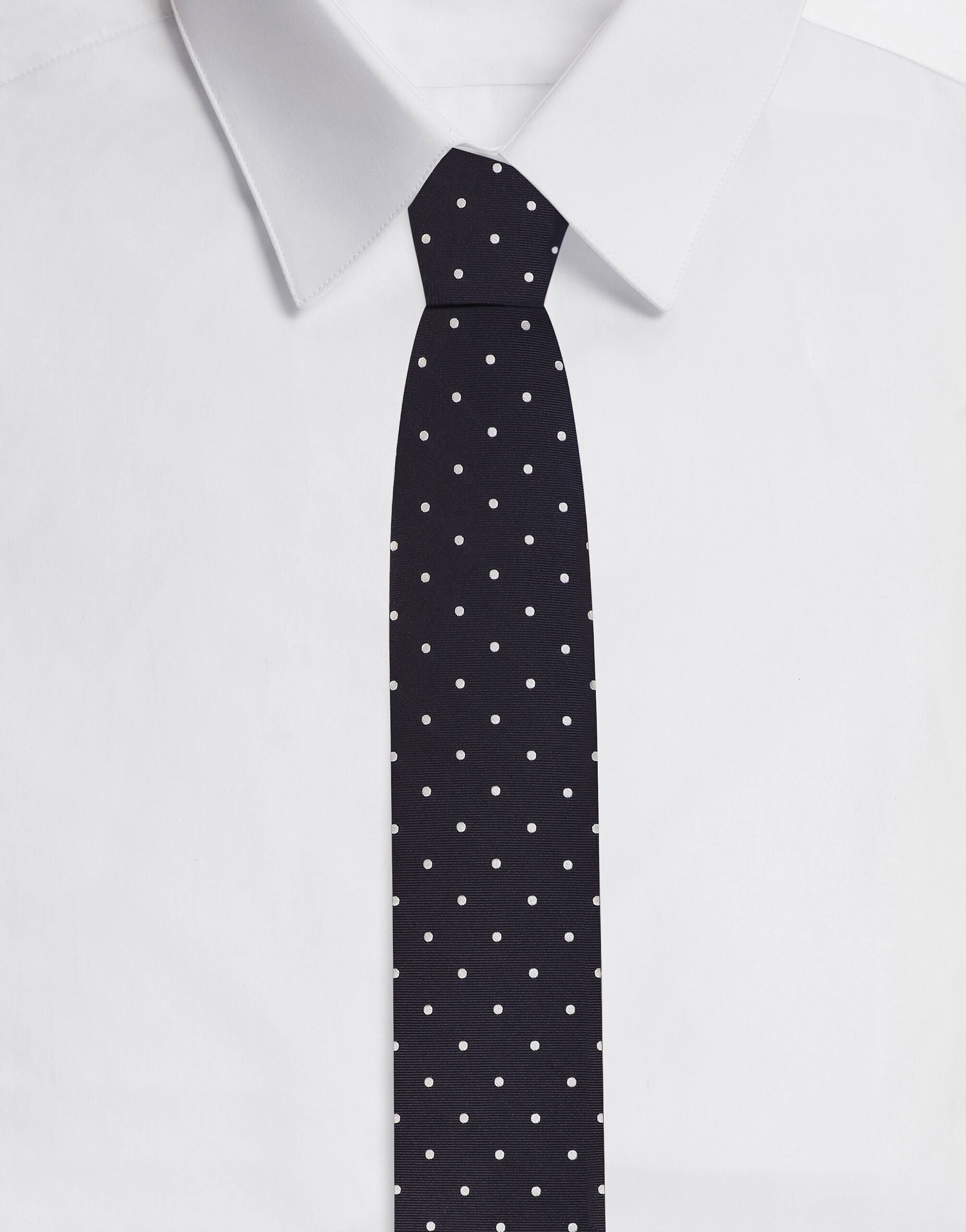 8-cm silk jacquard blade tie with DG logo - 1