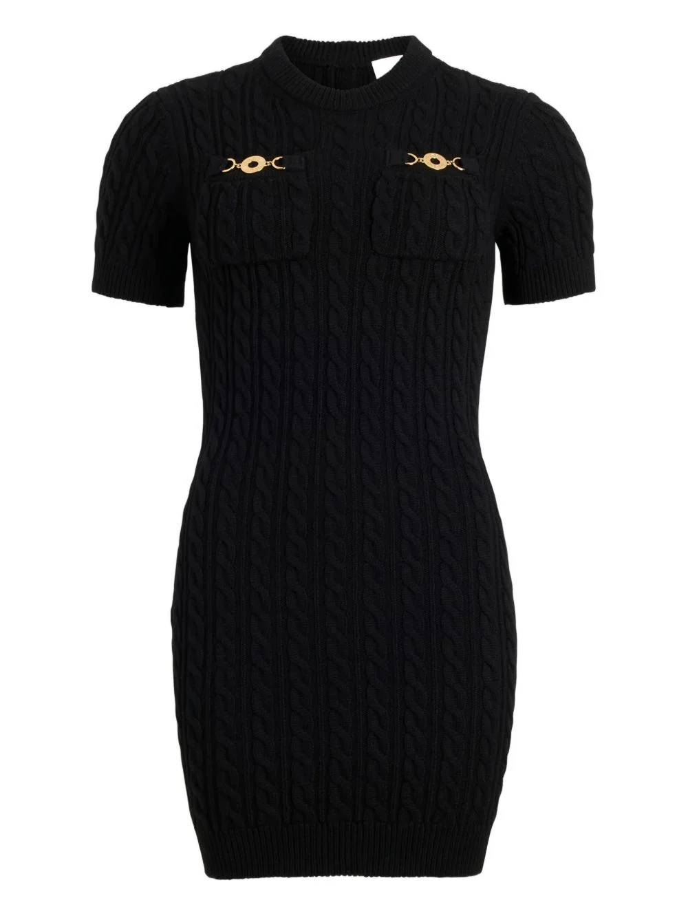 cable-knit mini dress - 1