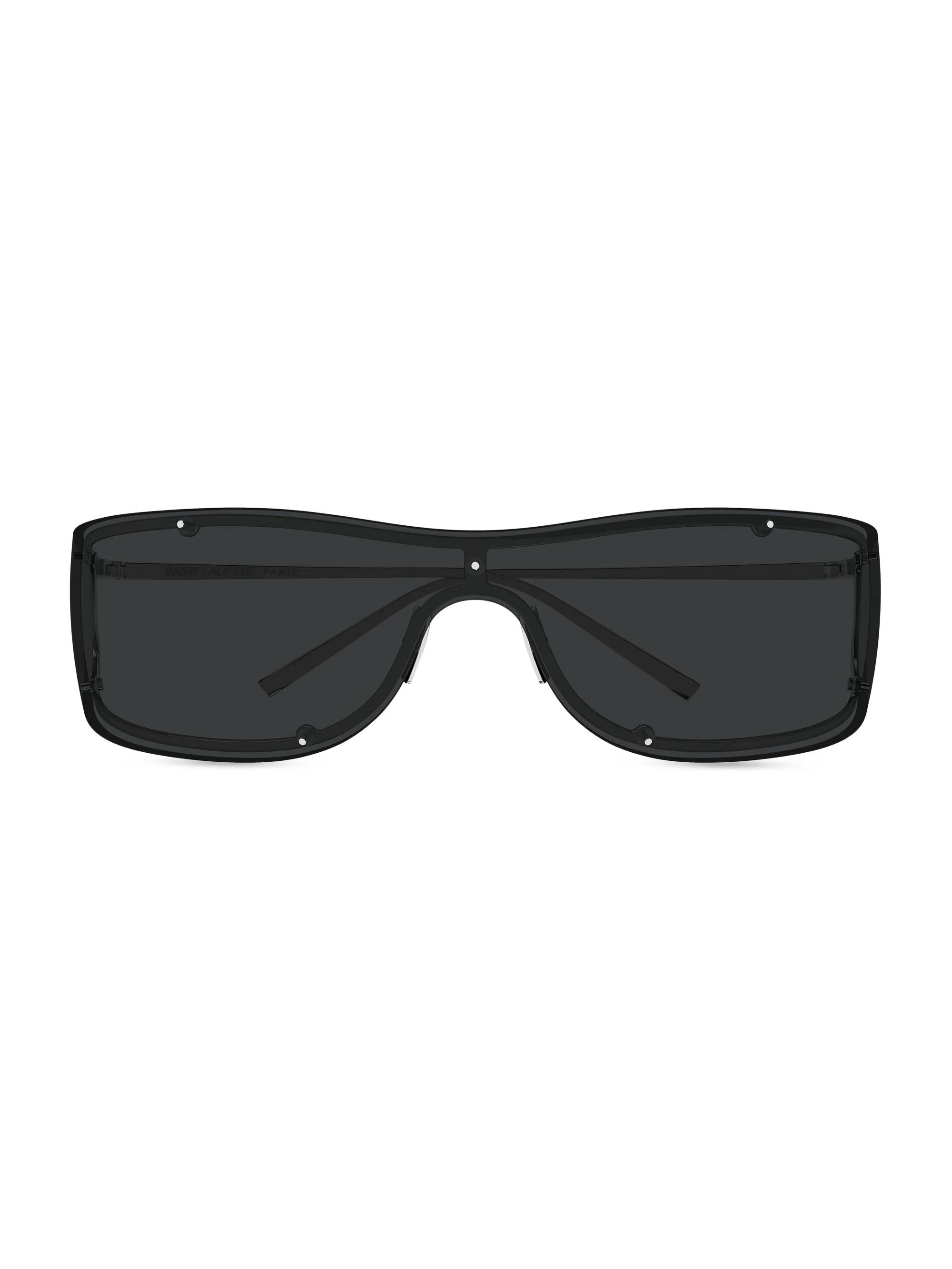 Men's 99MM Shield Sunglasses - Black - 1