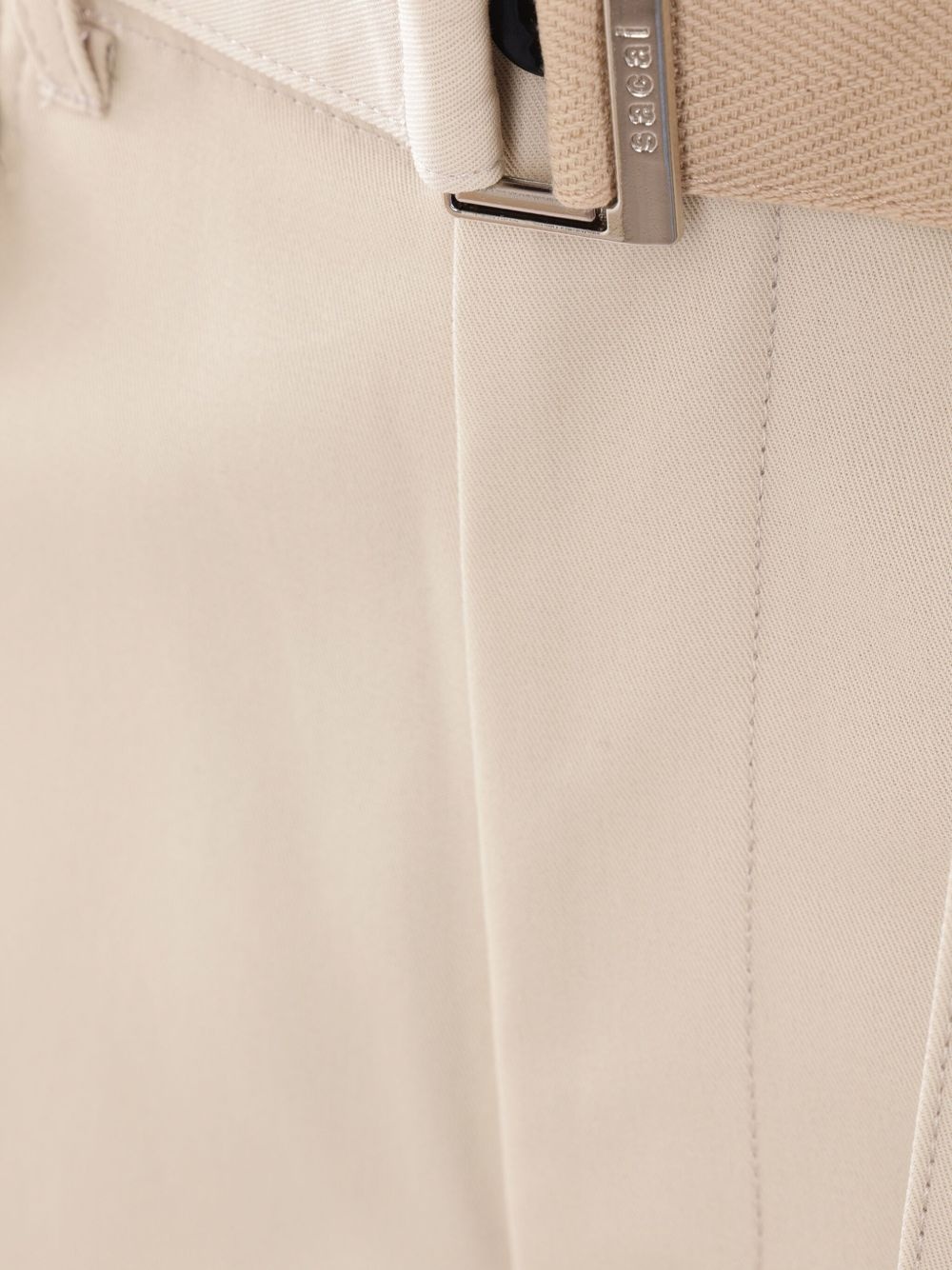 belted twill cargo shorts - 3