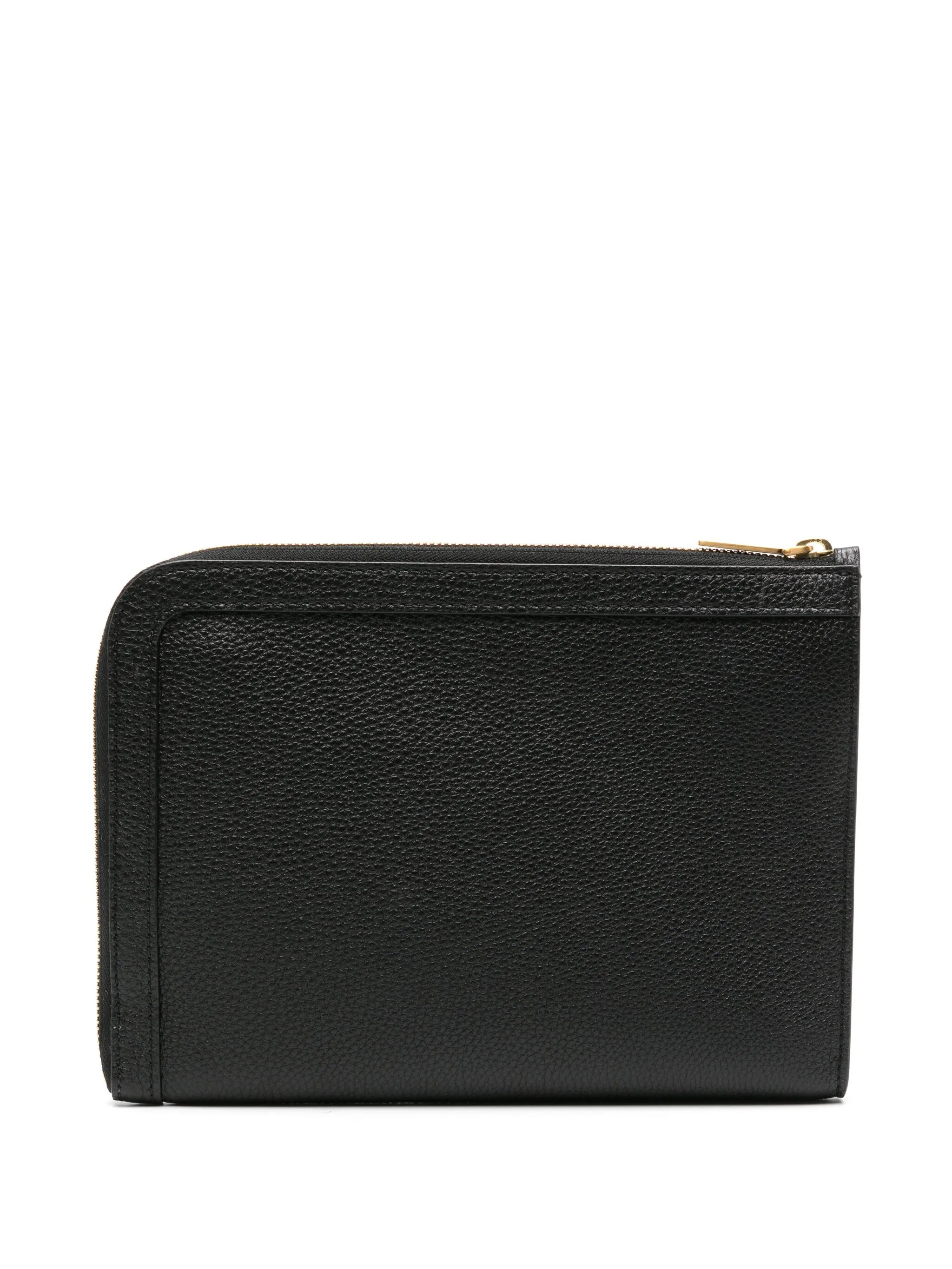 mini pebbled leather Gusset Folio - 2