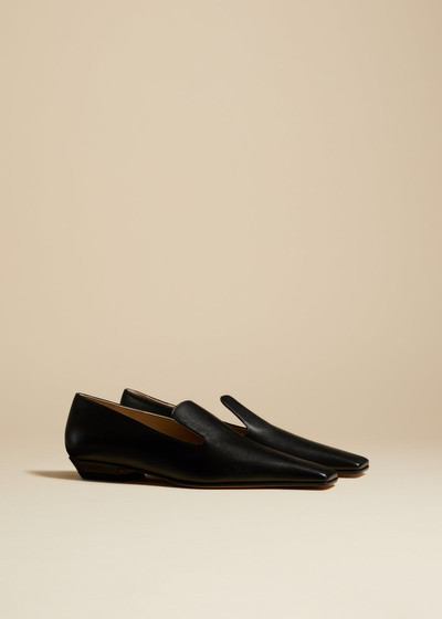 KHAITE The Marfa Loafer in Black Leather outlook