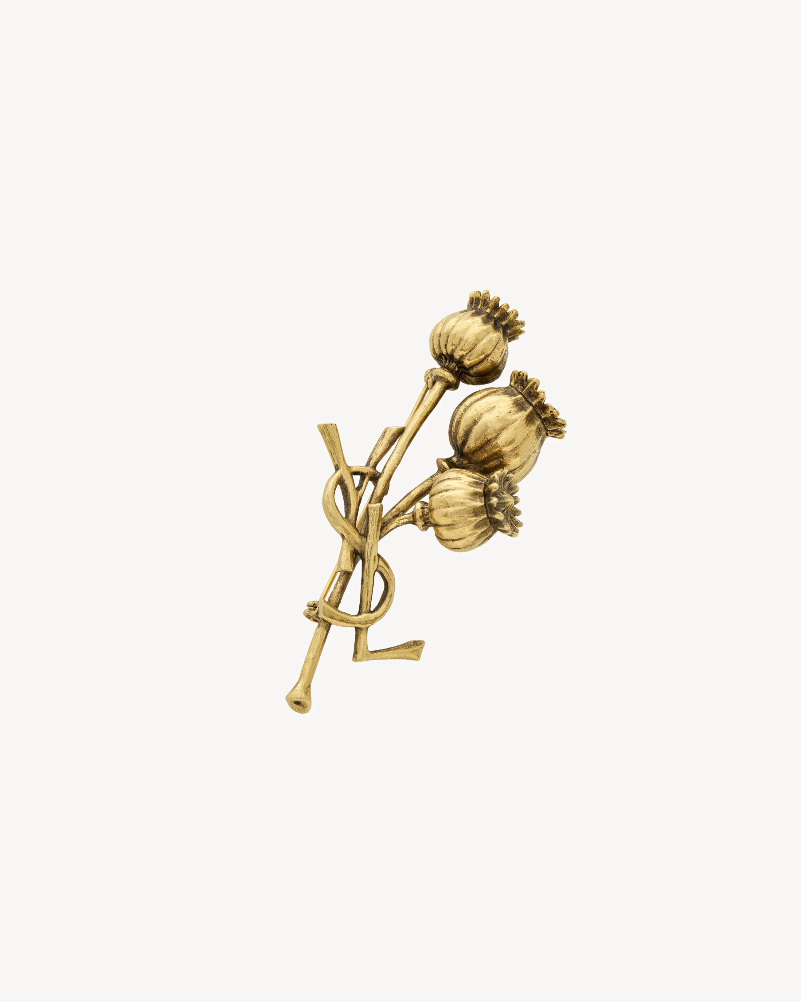 CASSANDRE POPPY BROOCH IN METAL - 1