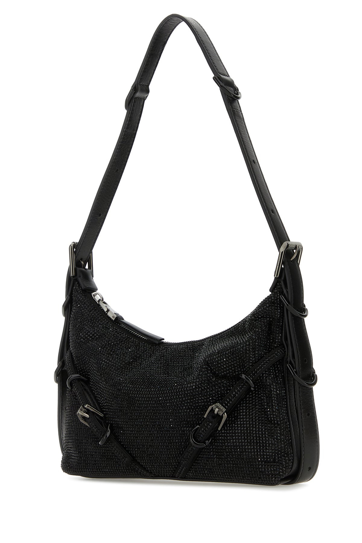 Black fabric mini Voyou shoulder bag - 2