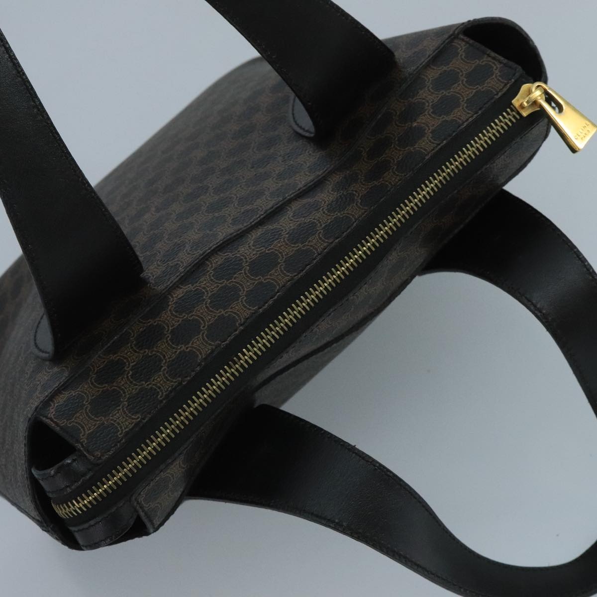 CELINE Macadam Canvas Hand Bag Pvc Black - 6