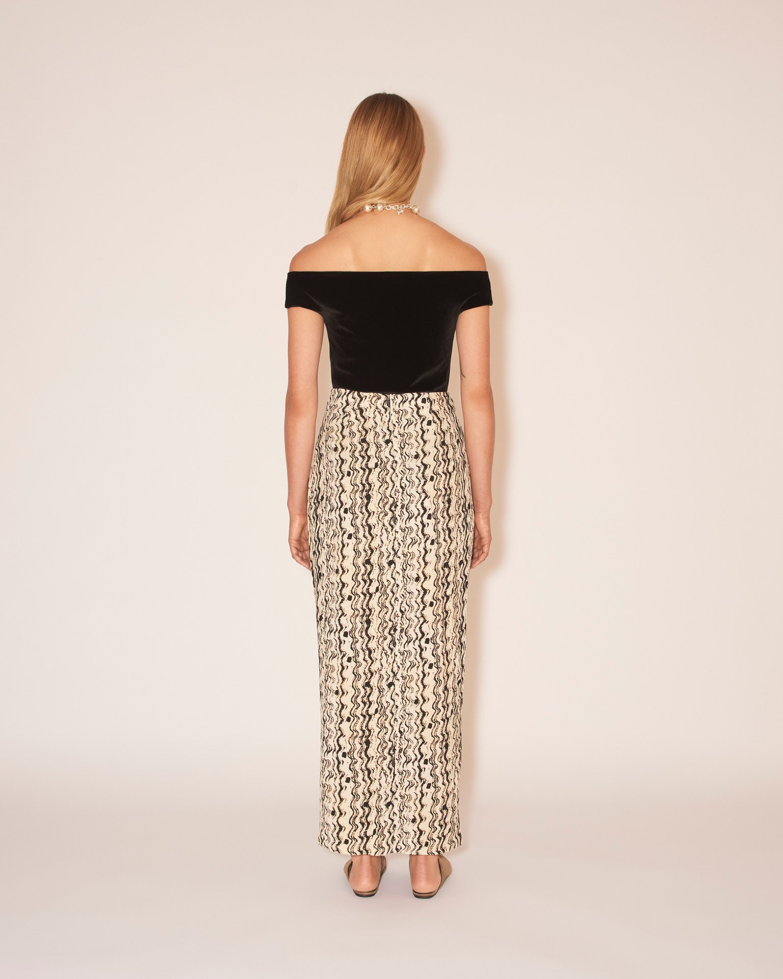 SOLICE - Gathered wrap skirt - Optic wave - 5
