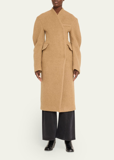 A.W.A.K.E. MODE Rounded Sleeve Wool Coat outlook