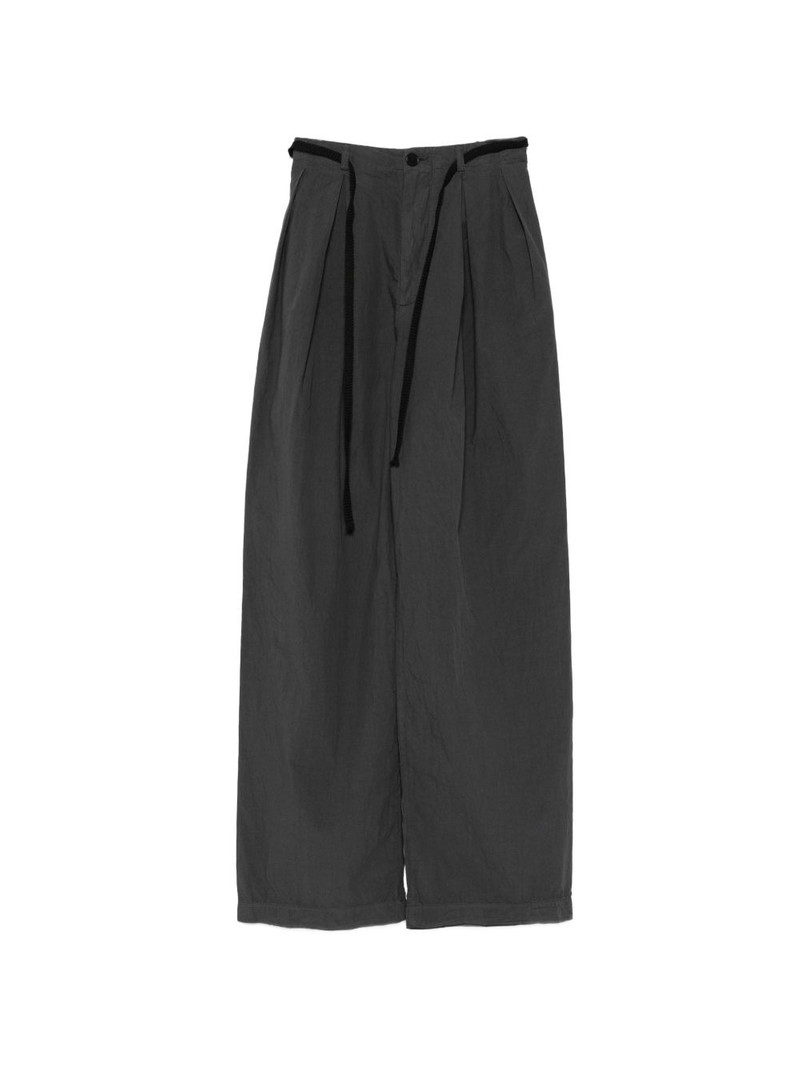 pleated rope-belt trousers 1
