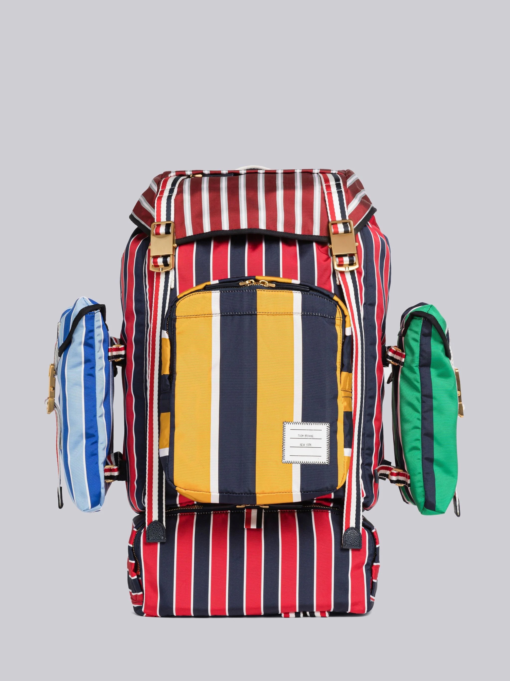 Fun-Mix Stripe Tie Jacquard Mountaineering Backpack - 1