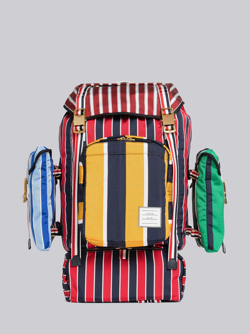 Fun-Mix Stripe Tie Jacquard Mountaineering Backpack 1