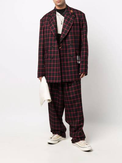 Maison MIHARAYASUHIRO checked double breasted coat outlook