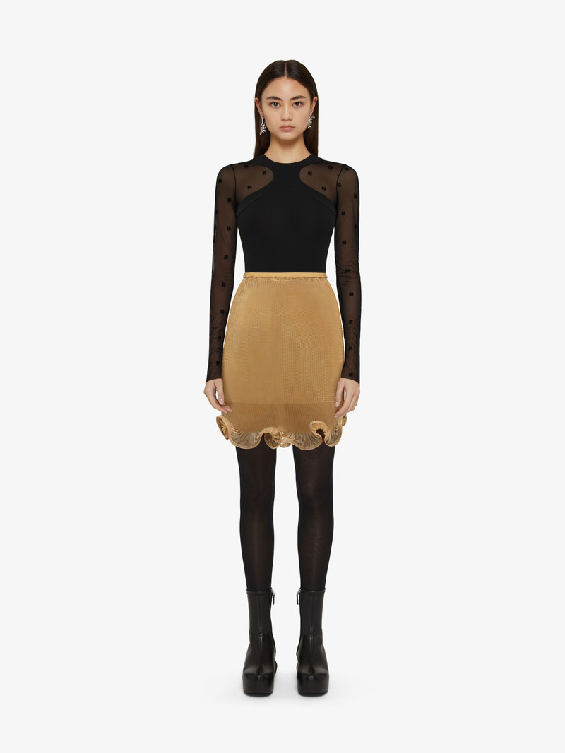 Givenchy MINI SKIRT IN ORGANZA WITH PLEATS outlook