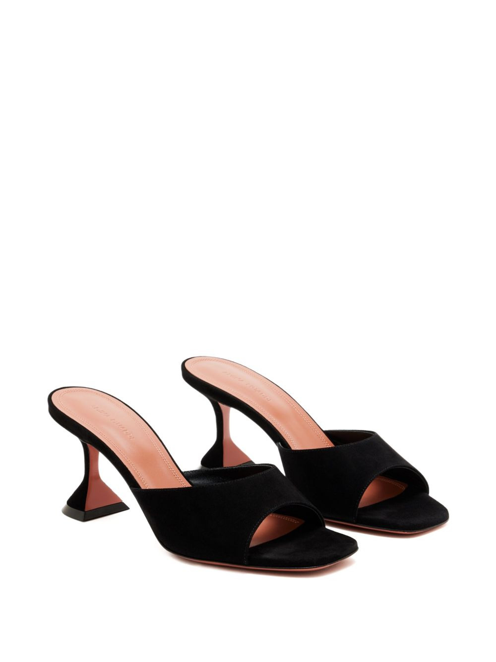 flared-heel suede mules - 2