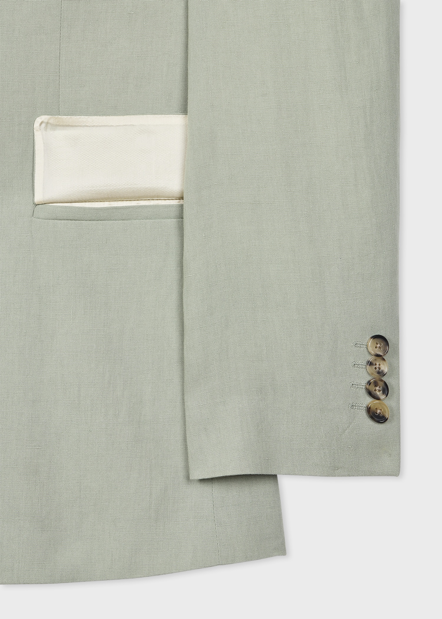 Light Green Linen Buggy-Lined Blazer - 2