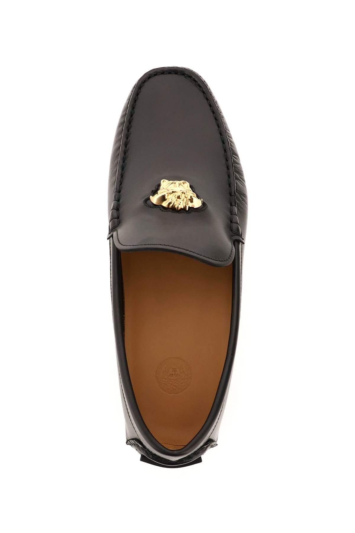 'LA MEDUSA' LEATHER LOAFERS - 3