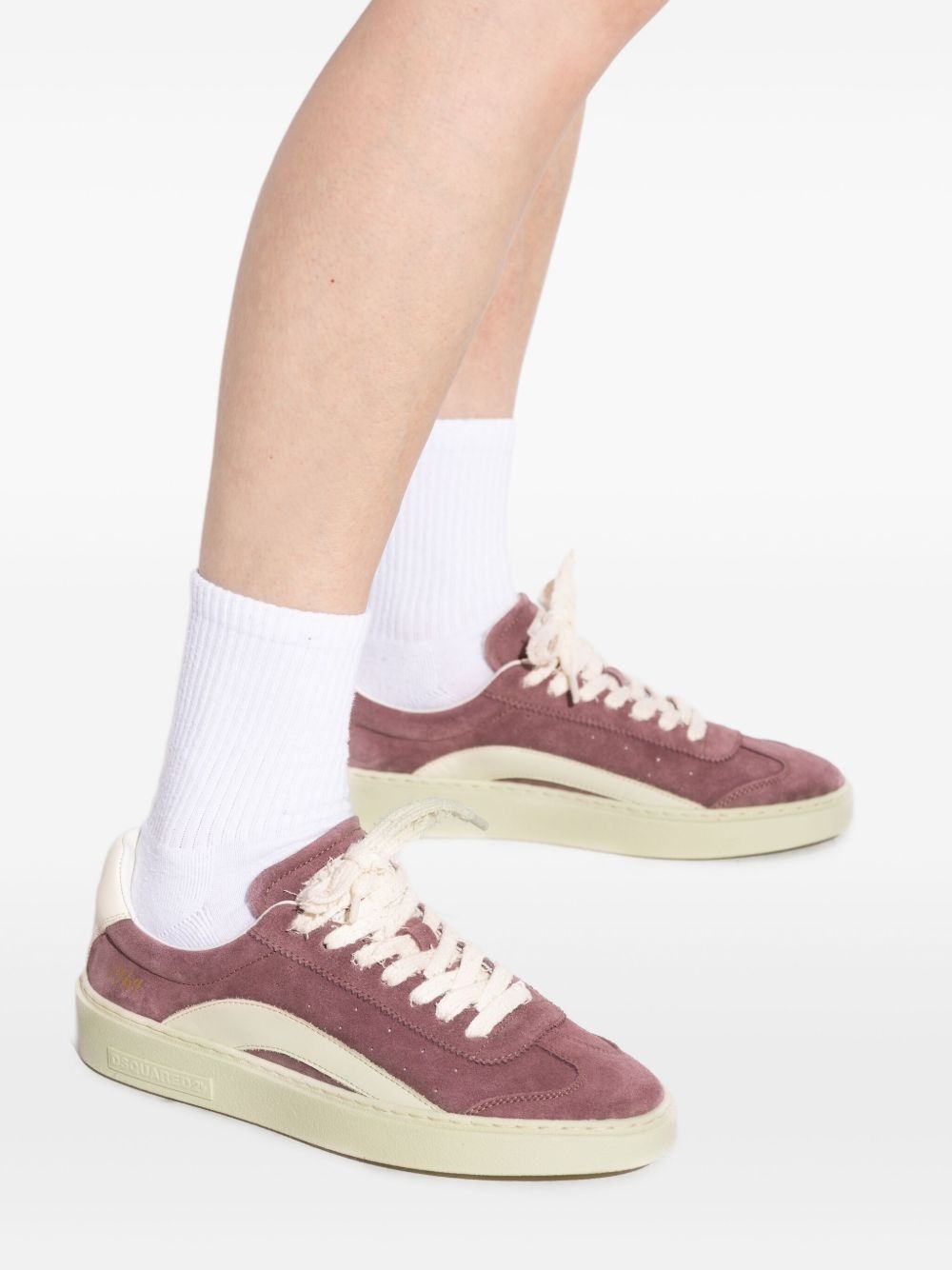 suede low-top sneakers - 5