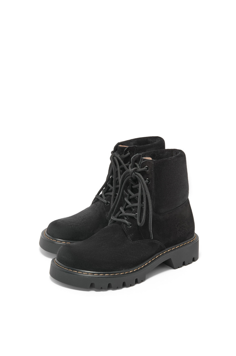 Loewe Sierra combat boot in suede outlook