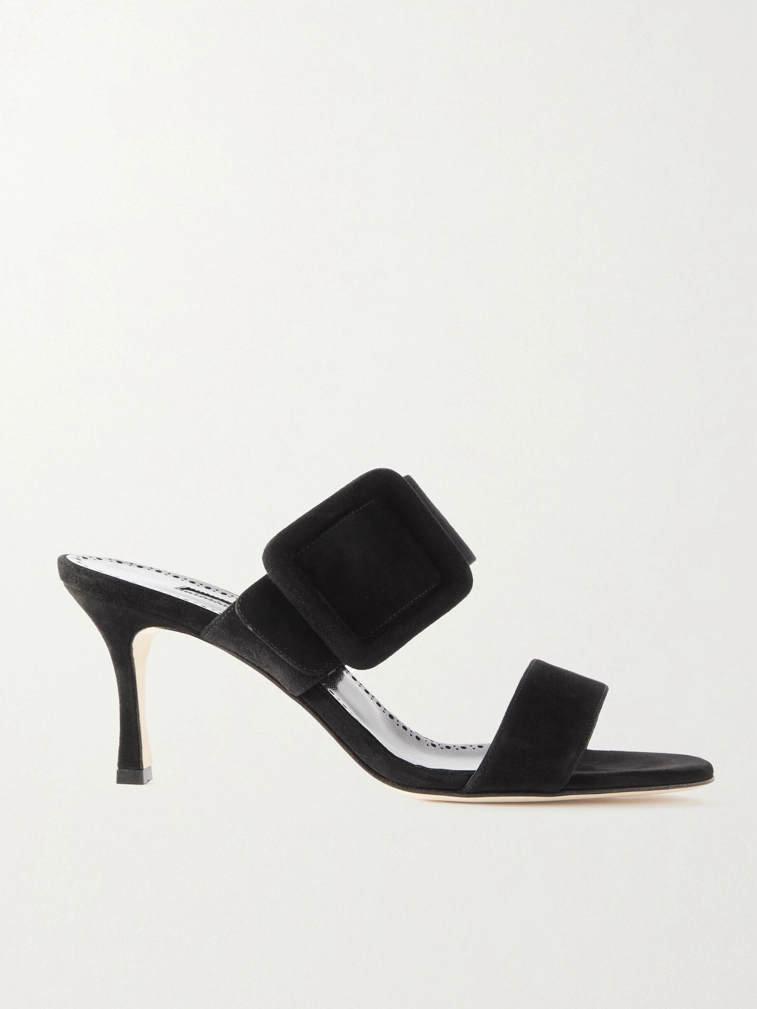 Gable 70 buckled suede mules Black - 1