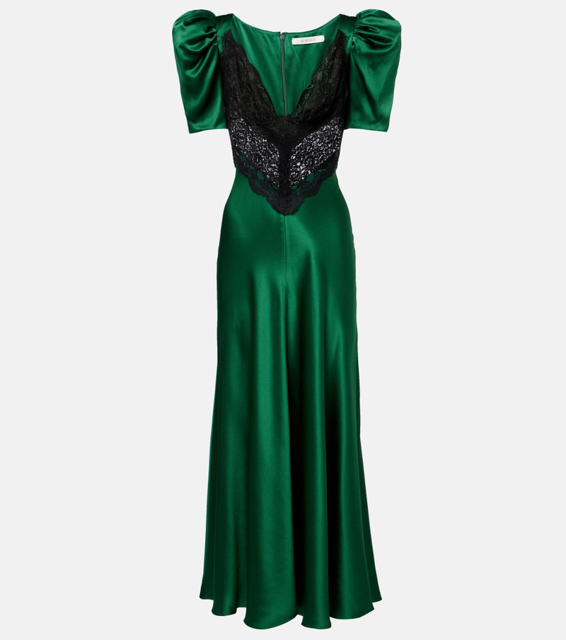 Lace-trimmed silk cocktail dress 1