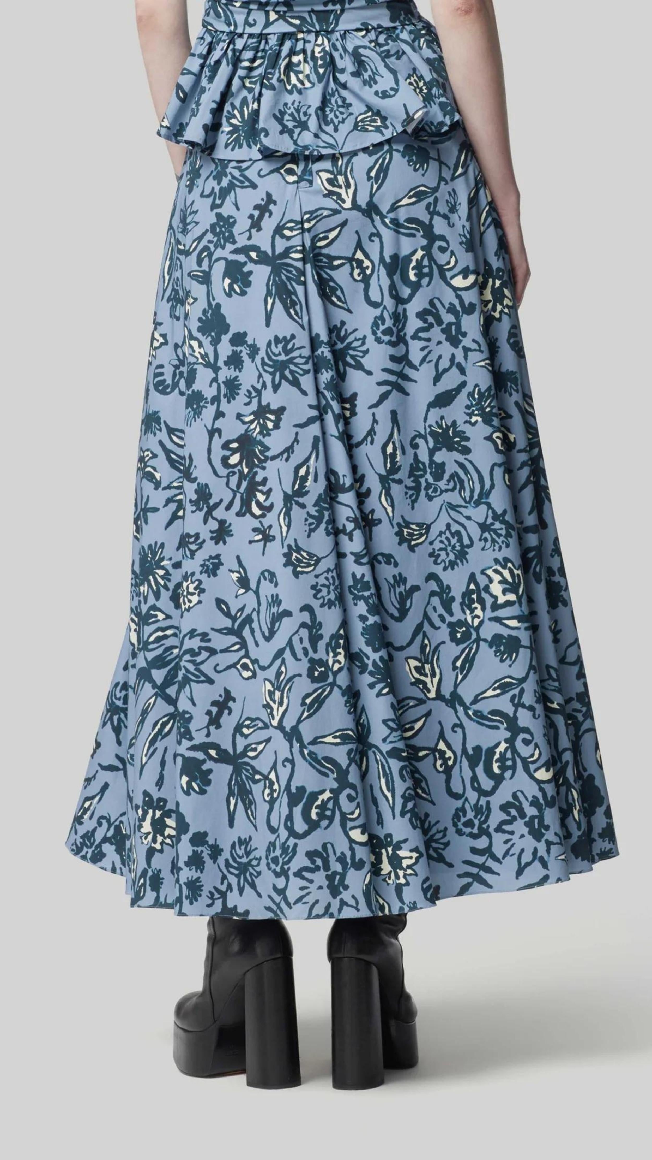 Pythia Skirt in Amsonia Shibori Flower - 4