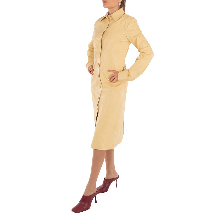 Stella Mccartney Faux-Leather Long-Sleeve Dress - 5