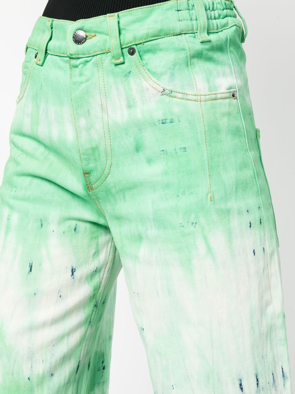 tie-dye wide-leg jeans - 5