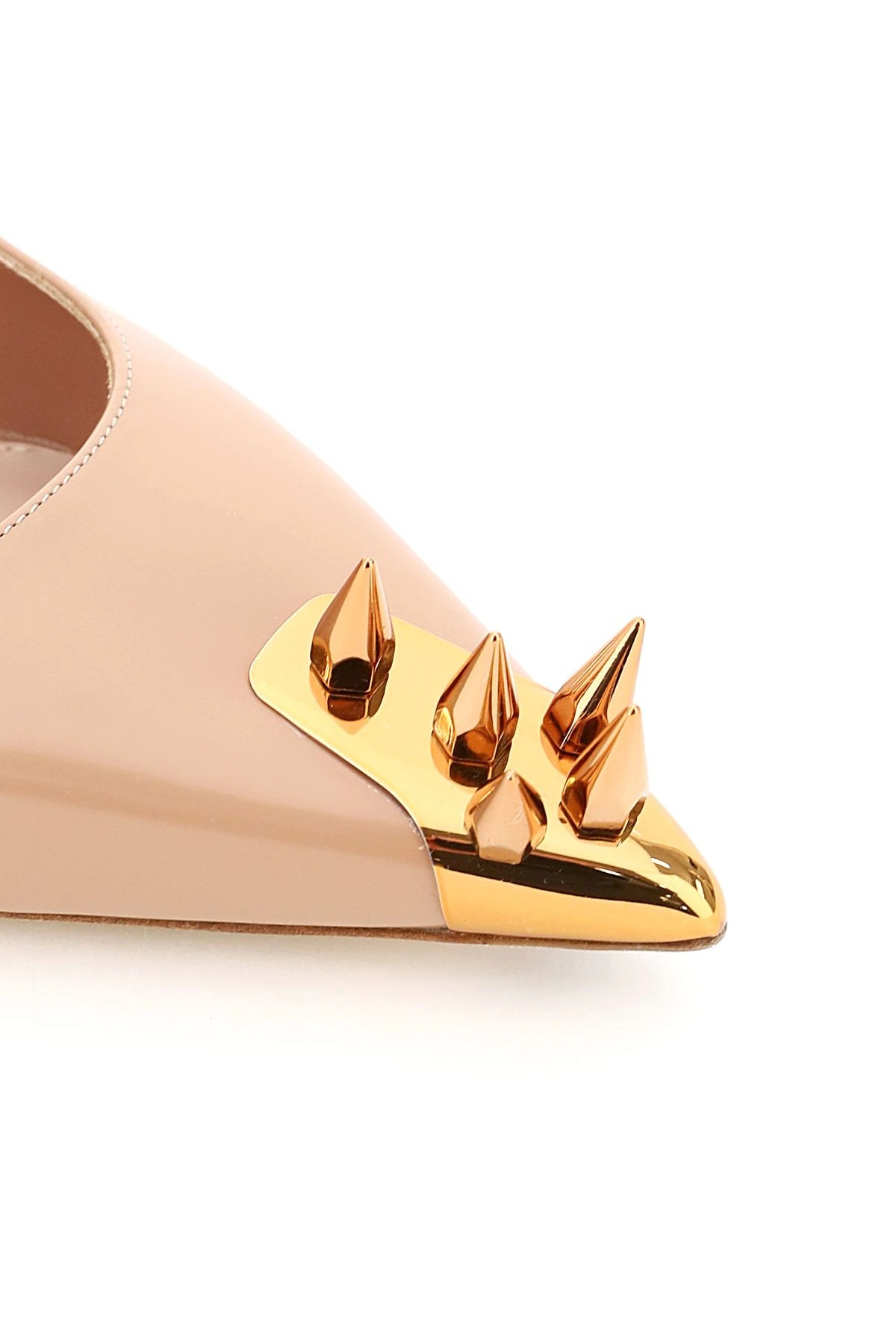 LEATHER SLINGBACK WITH STUDS - 4