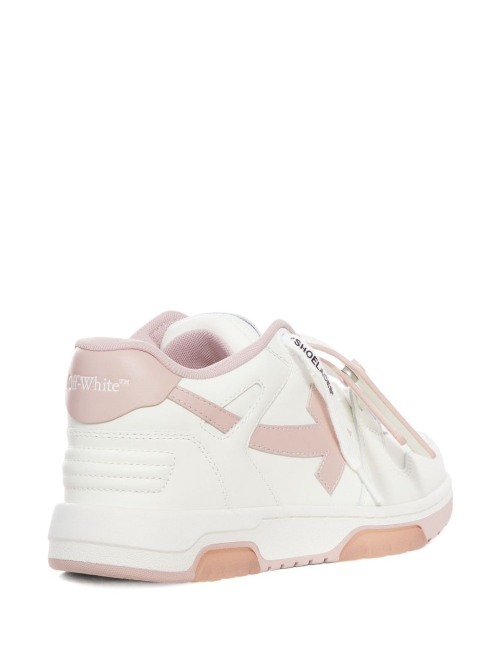 lace-up panelled leather sneakers - 3