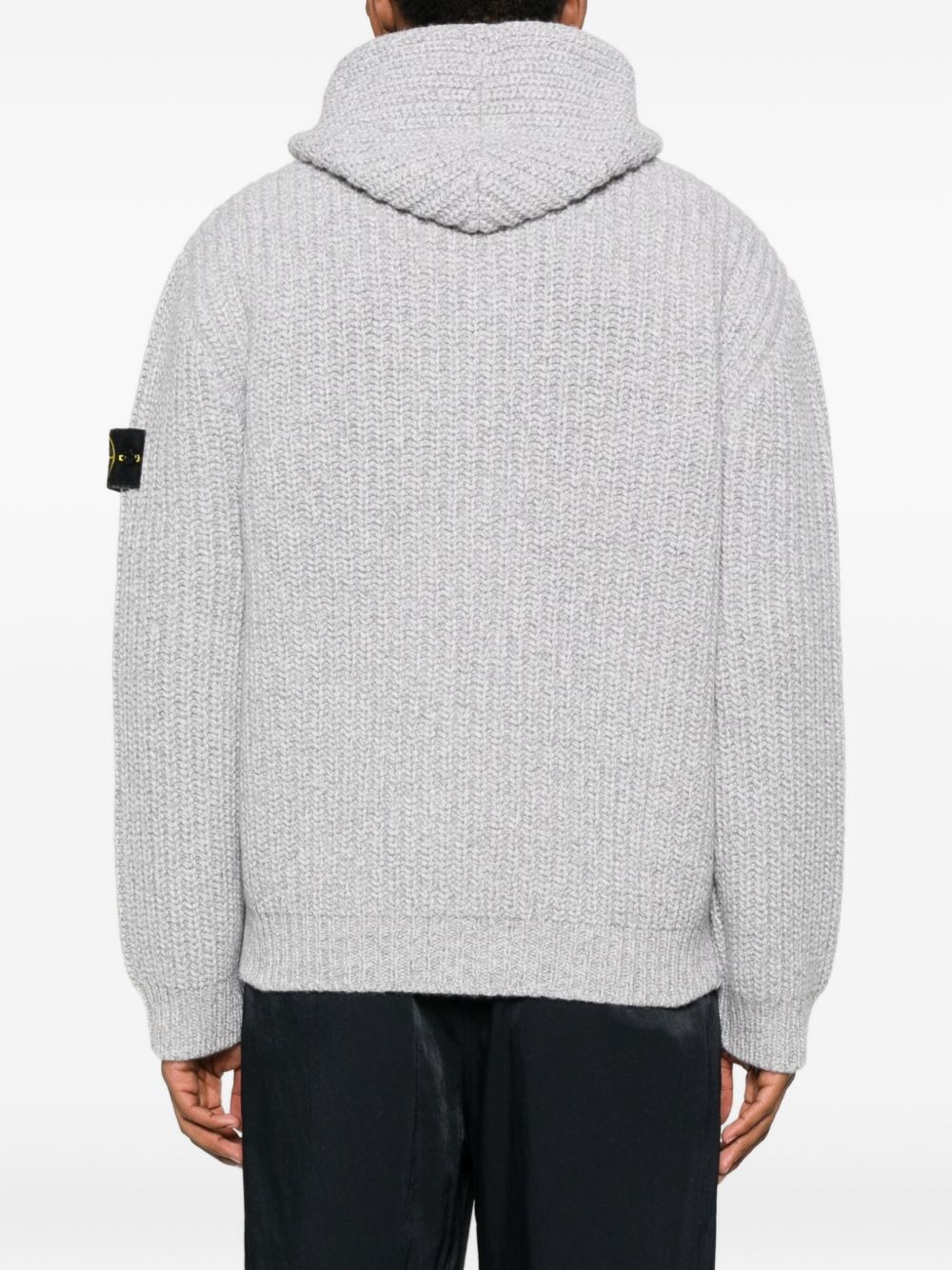 fisherman's-knit cardigan - 4