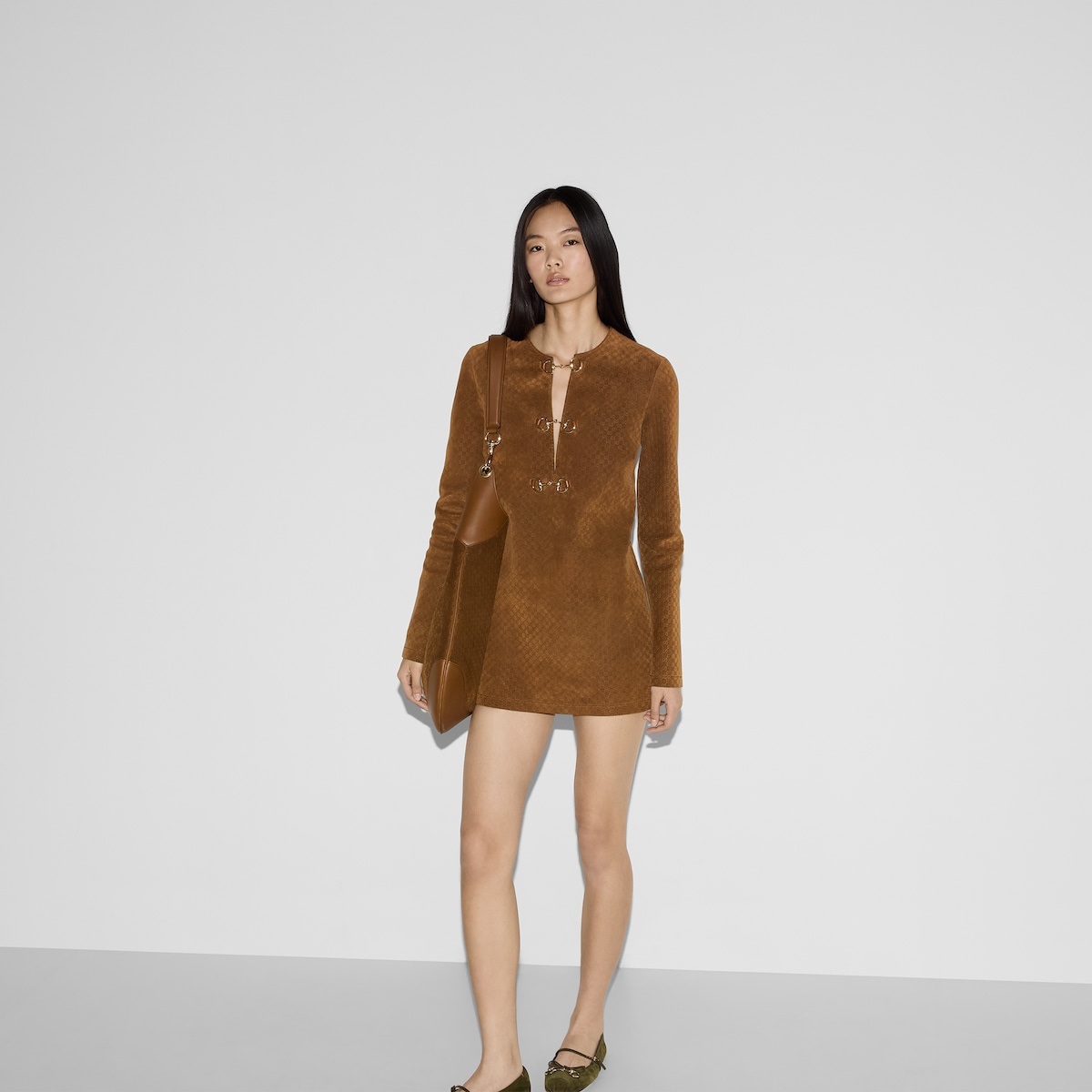 GG suede dress with Horsebit detail - 6