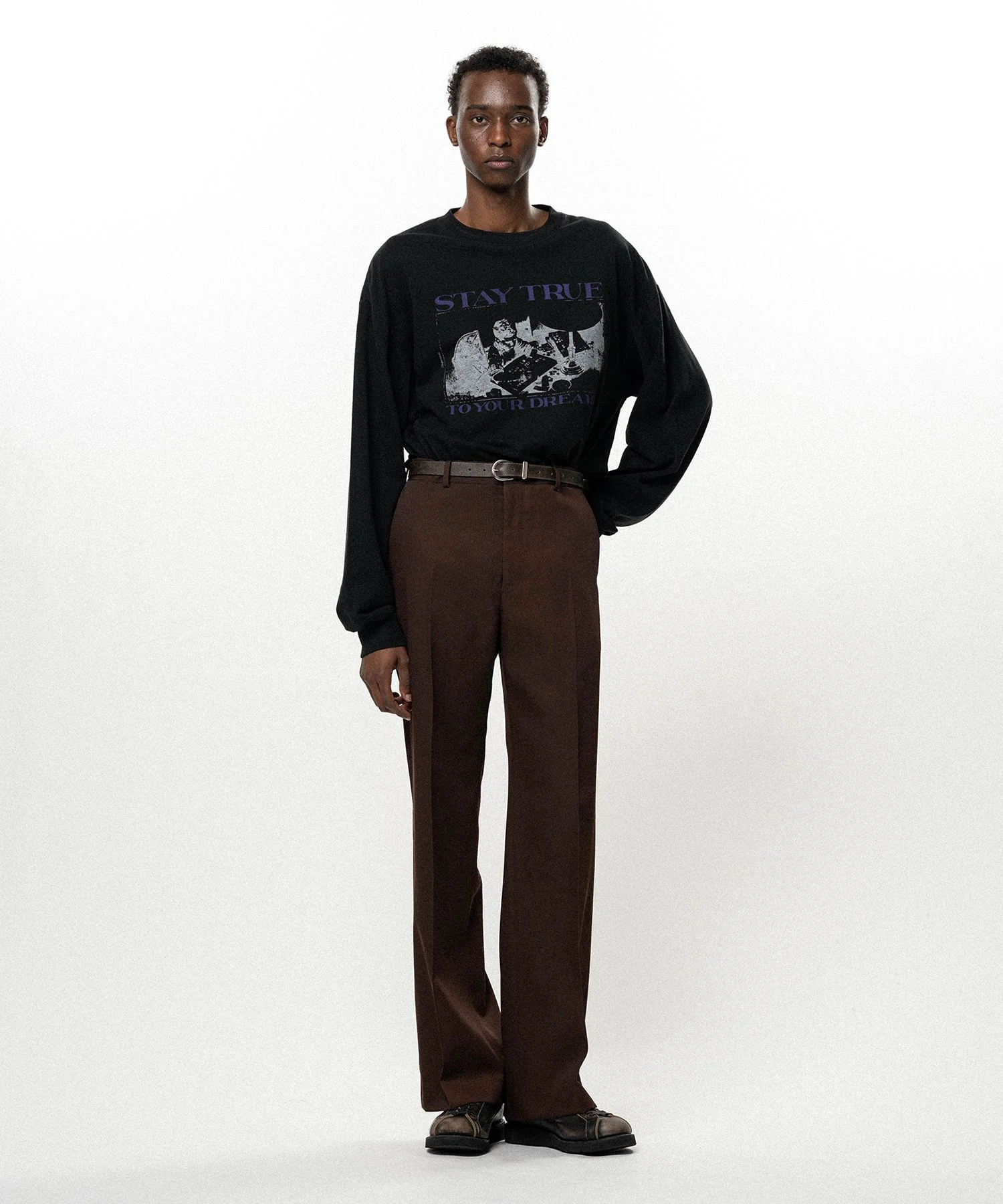 "STAY TRUE TO YOUR DREAM"L/S T-shirt - 1
