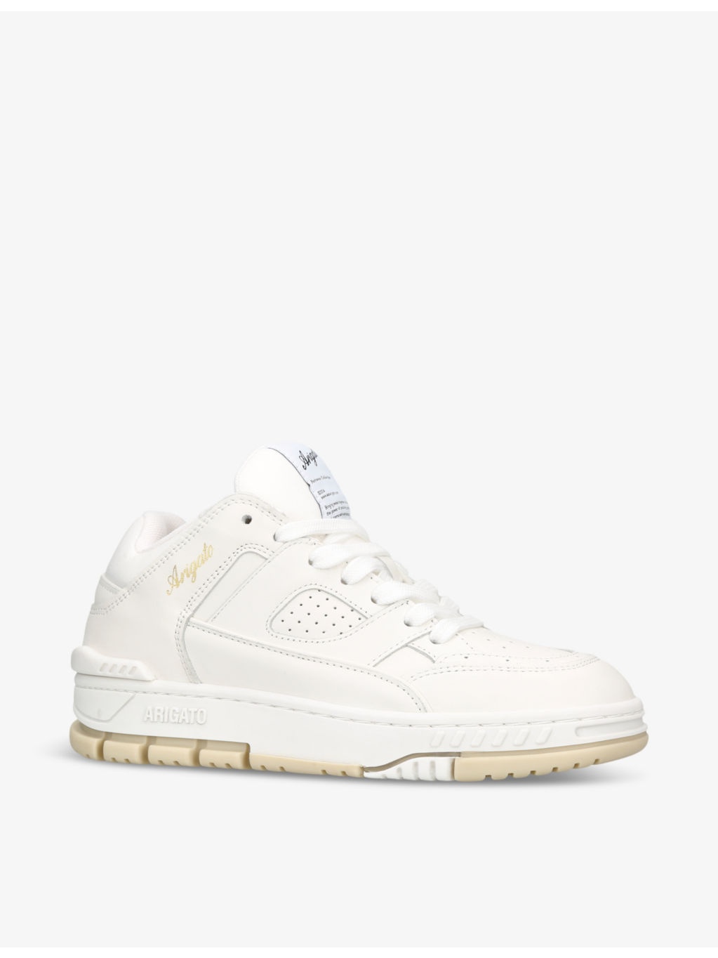 Area Lo brand-patch leather and recycled polyester mid-top trainers - 3