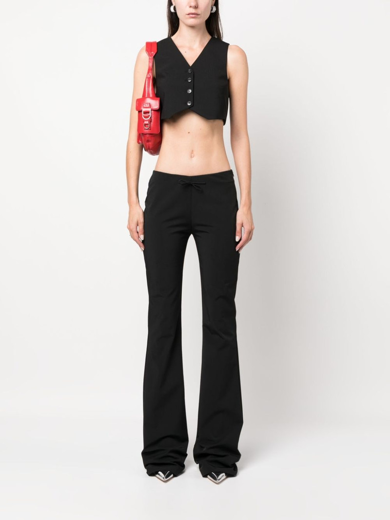 Blumarine flared bow-detail trousers outlook