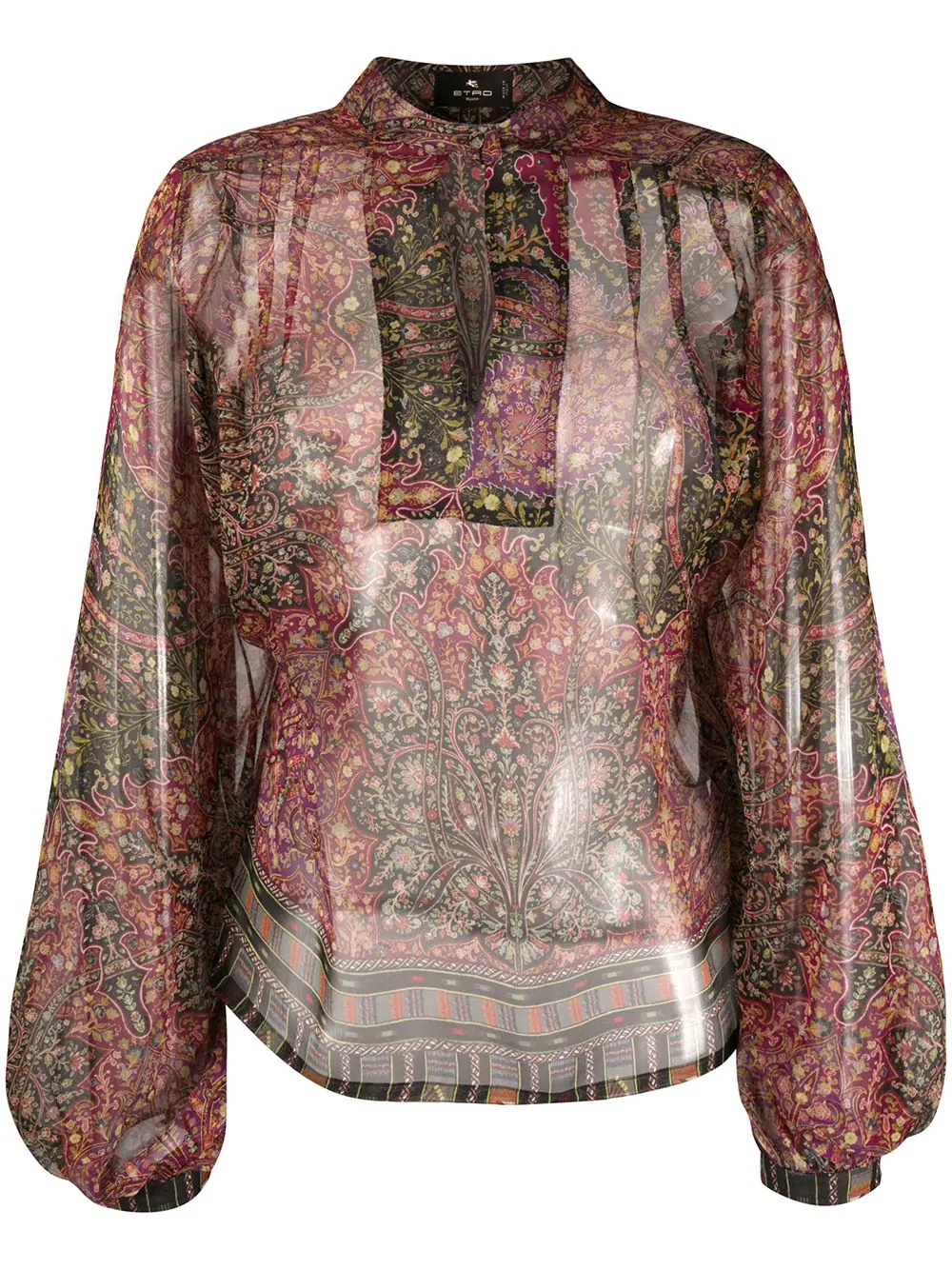 paisley-print chiffon tunic  - 1