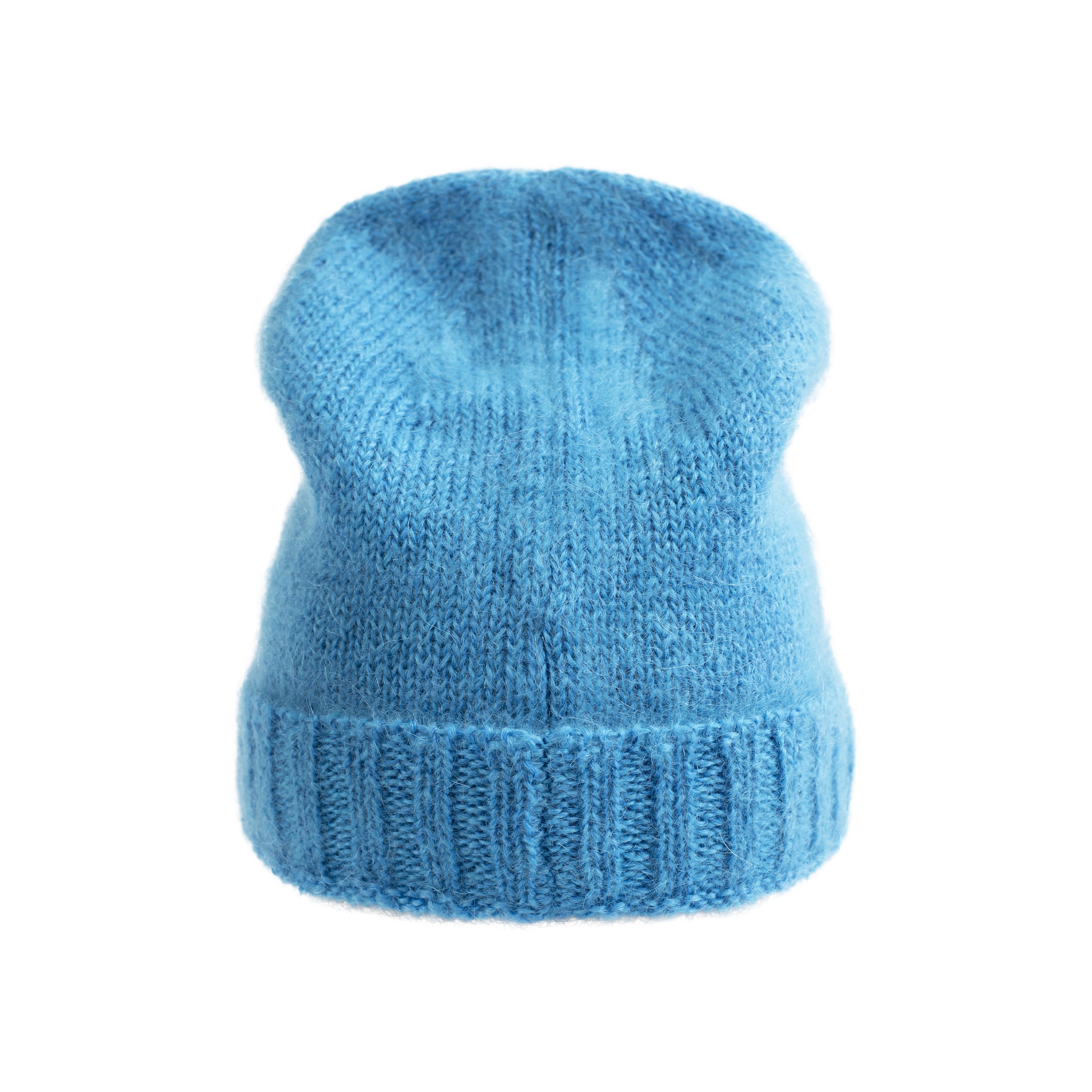 RS KNITTED BEANIE IN BLUE - 4
