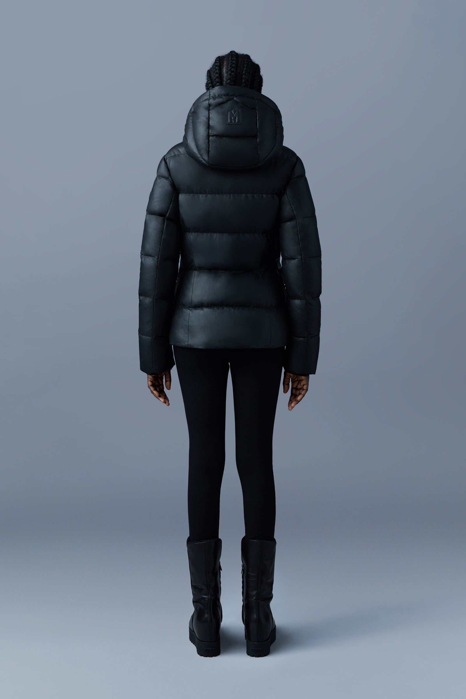 MADALYN (R) Leather down jacket with hood - 4