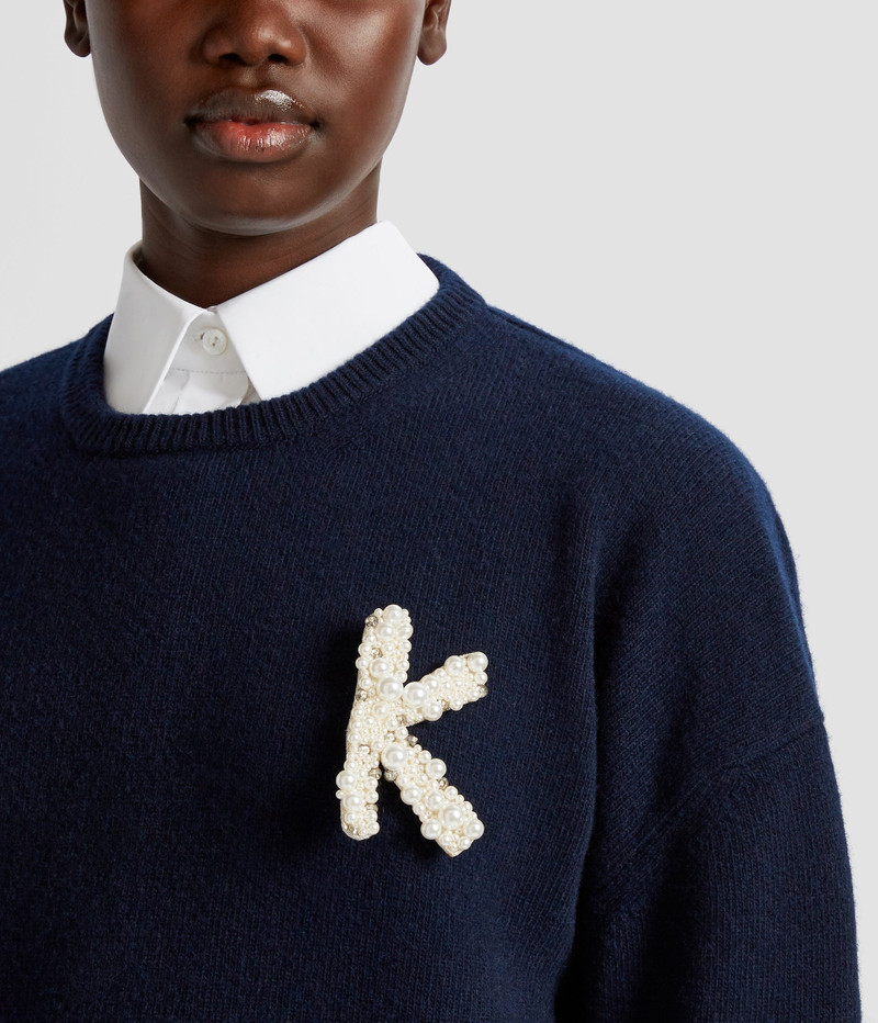 Erdem PEARL ALPHABET BROOCH K outlook