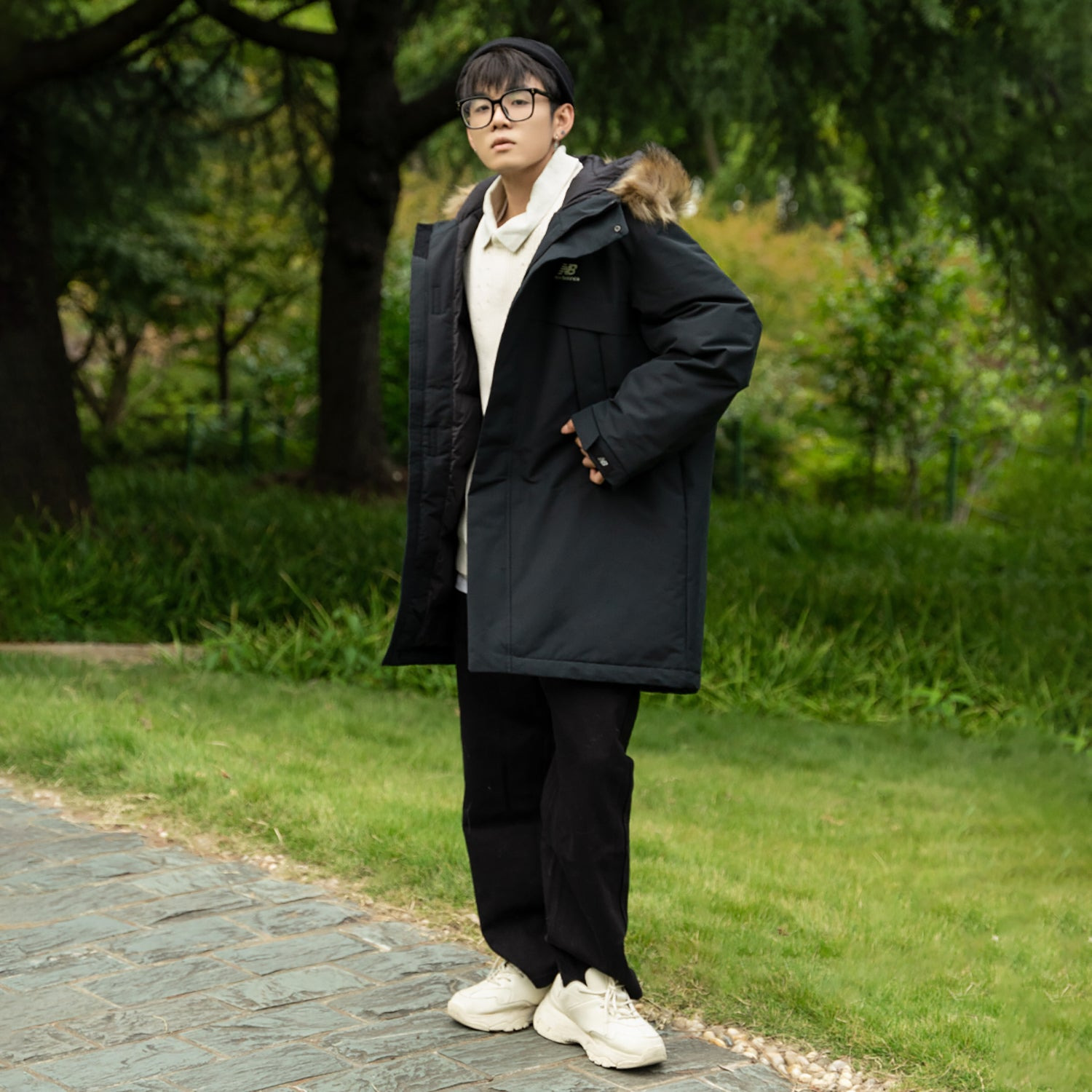 New Balance Long Puff Down Jacket 'Black' 5PC44303-BK - 6