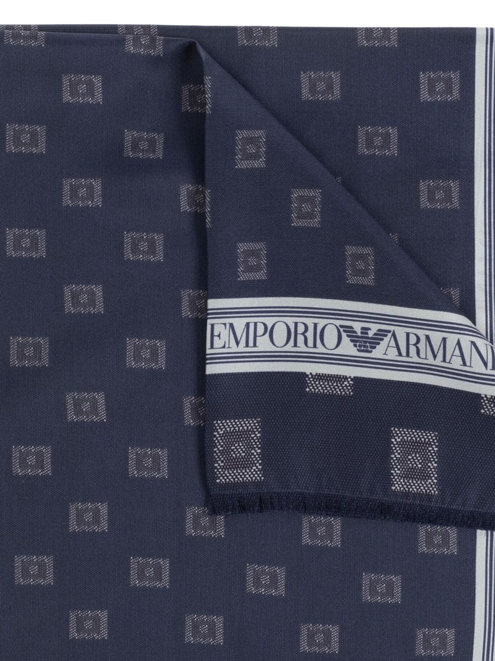 monogram-pattern scarf - 3